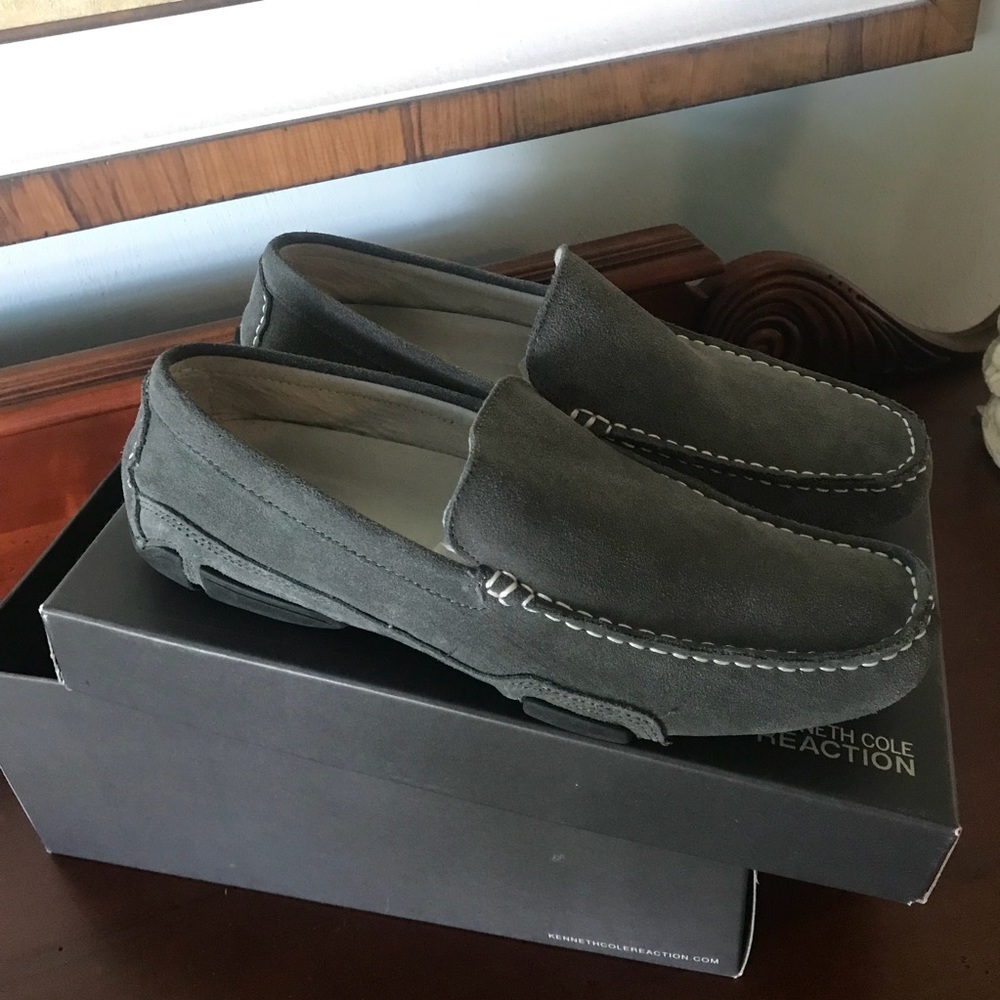 Kenneth Cole World Hold On Shoes Gray Suede Size 9